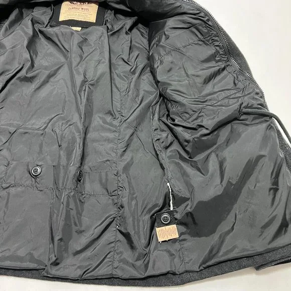 Old Navy Wool Field Coat 7 Pocket Black Small - Picture 9 of 13